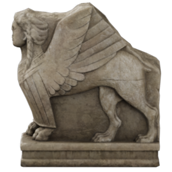 Древняя статуэтка сфинкса