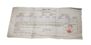 Stamped Through Bill of Lading